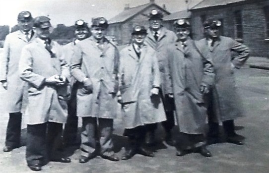 Photo:John Stein, 2nd left, and a group of colleagues on a visit to Westwood Oil Works.