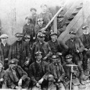 Photo:Miners at a coal mine, possibly Loganlea.  c. 1900s.